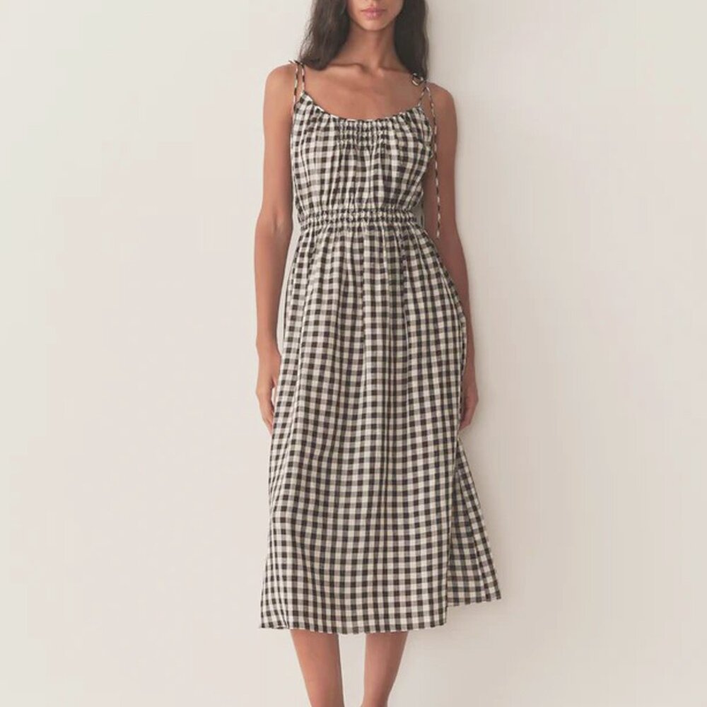 DOEN Leslie Dress in Marilyn Gingham - Picture 1 of 11